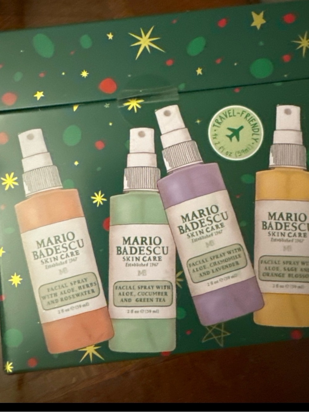 Mario Badescu Facial Spray Set – Green, Purple, Orange, Yellow